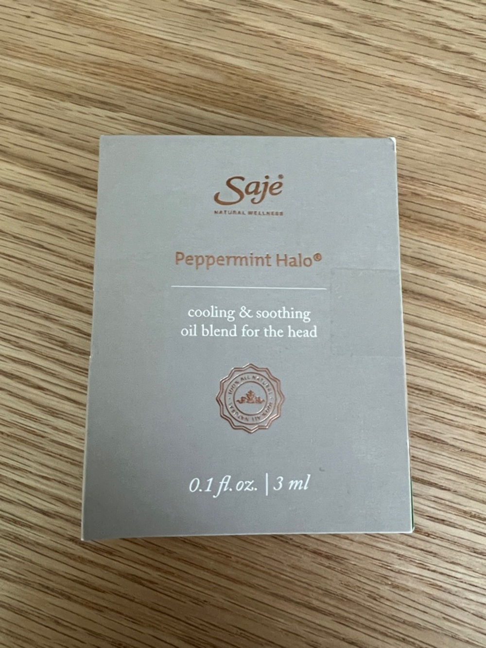 Saje Peppermint Halo Roll-On deluxe sample 0.1fl 3ml